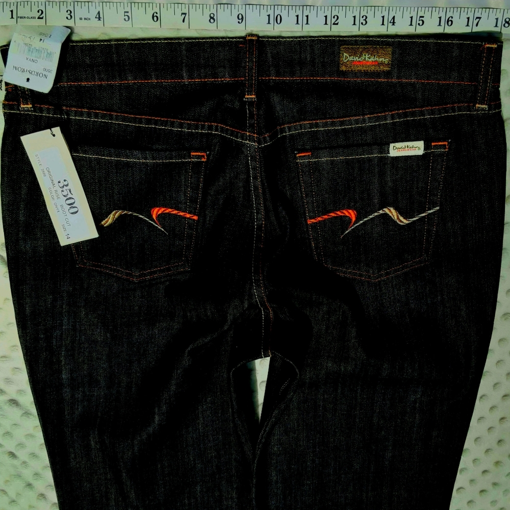 David Kahn Jeans Size 14/32 3500 Dark Boot Cut NWT - Picture 7 of 8